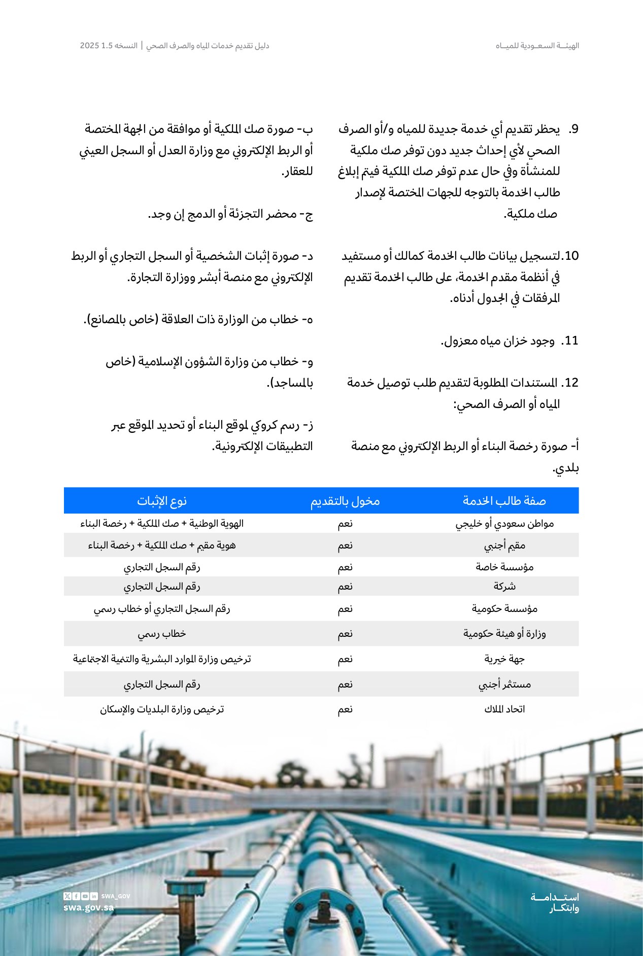 الصفحة 59 من موضوع اشتراطات تقديم خدمات المياه والصرف الصحي